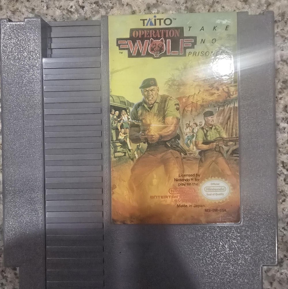 Tai Operation Wolf NES Game Cartridge - Silver